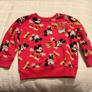 Disney Mickey Mouse Red Kids Sweatshirt